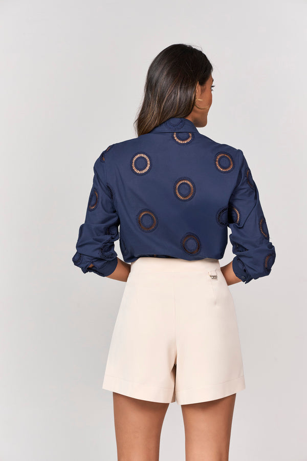 SHORT ALFAIATARIA COM DETALHE ZIPER COS