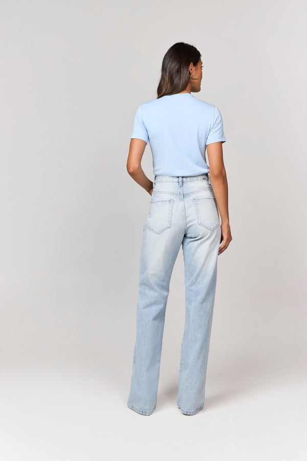 CALCA JEANS WIDE LEG