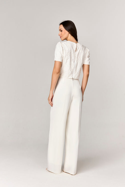 BLUSA SEMI BLUSA COM TECIDO BORDADO