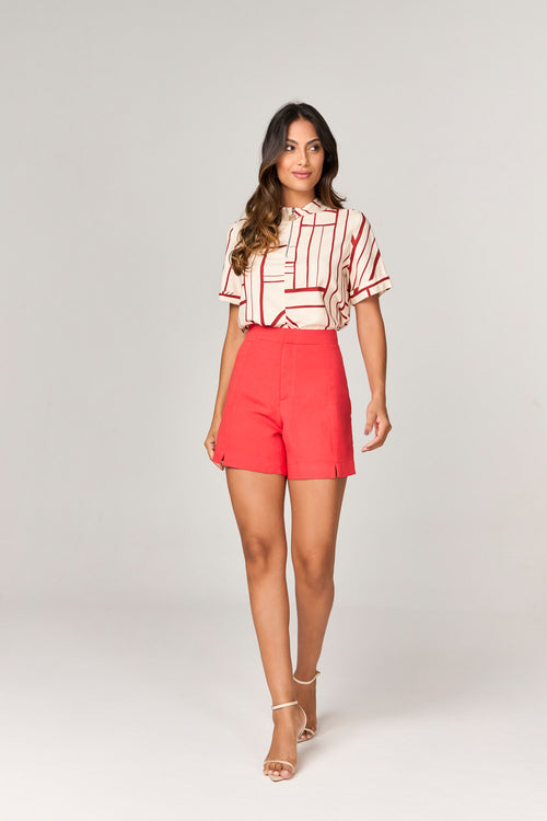 SHORT ALFAIATARIA COM FENDA