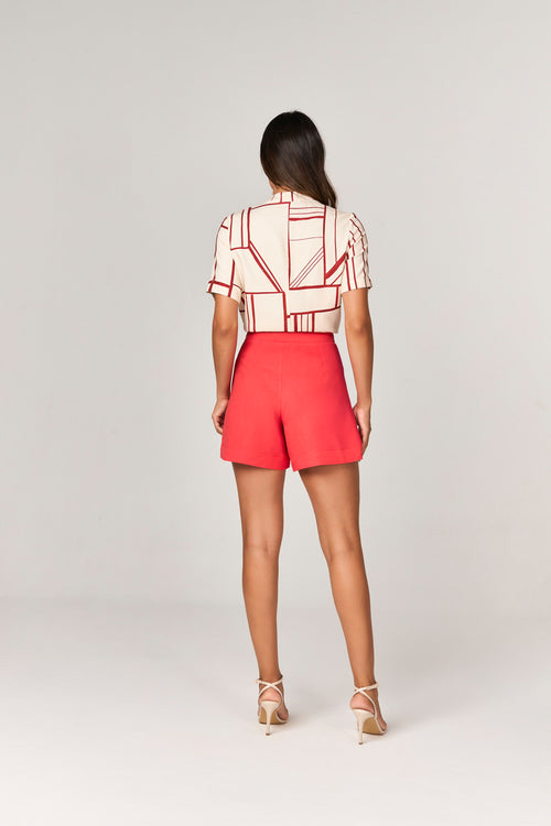 SHORT ALFAIATARIA COM FENDA