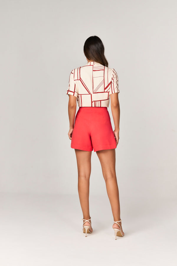 SHORT ALFAIATARIA COM FENDA
