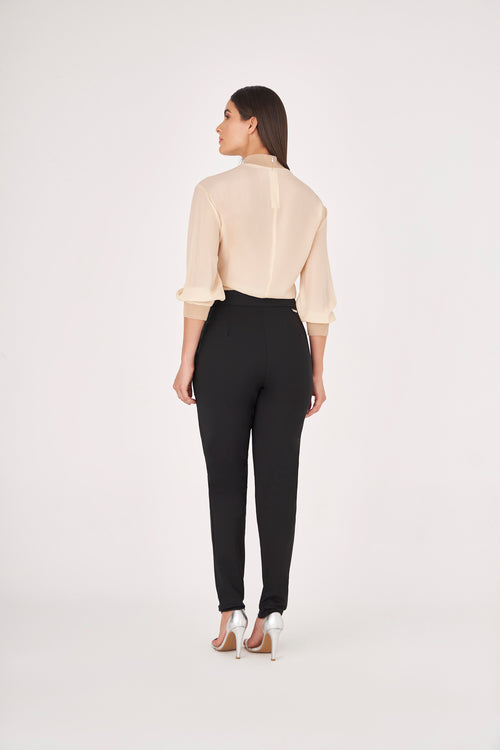 BLUSA T-SHIRT DE SEDA COM