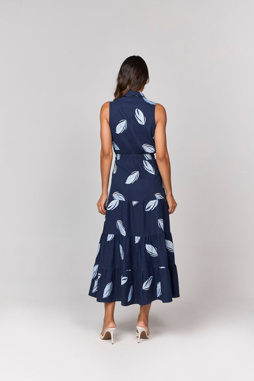 VESTIDO MIDI COM DETALHE MARIAS E BORDADOS