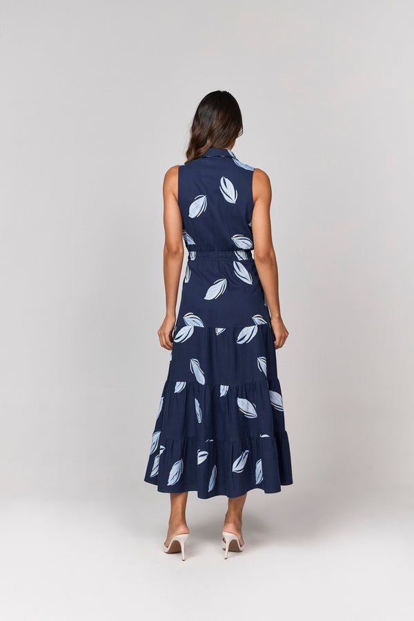 VESTIDO MIDI COM DETALHE MARIAS E BORDADOS