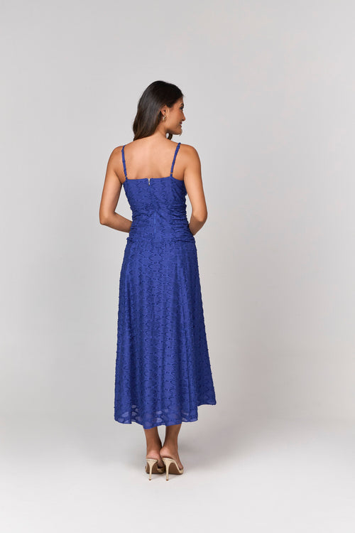 VESTIDO MIDI DETALHE FRANZIDO
