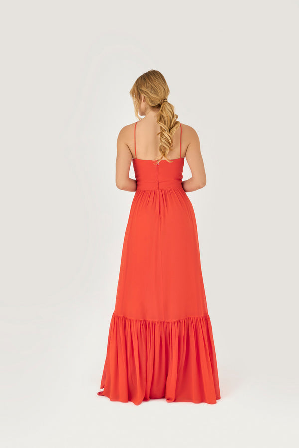 VESTIDO LONGO COM