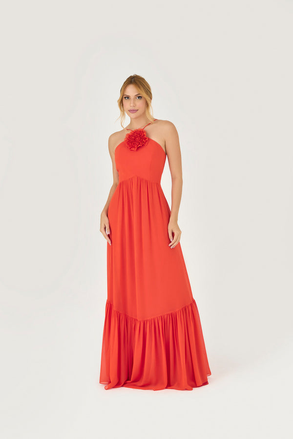 VESTIDO LONGO COM