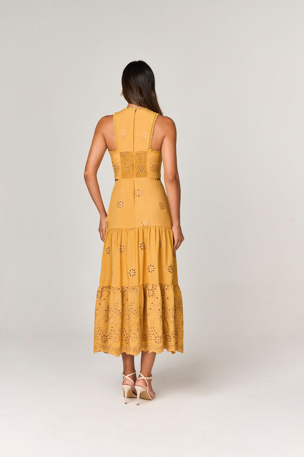 VESTIDO MIDI DE LAISE COM APLICACOES