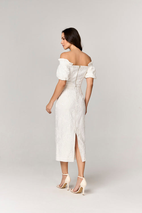 CONJUNTO SAIA MIDI E CROPPED COM DETALHE BORDADOS