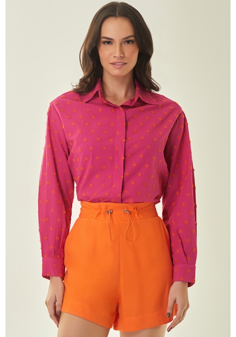 Camisa Deep Bicolor com Bordado Feminino - Refúgio
