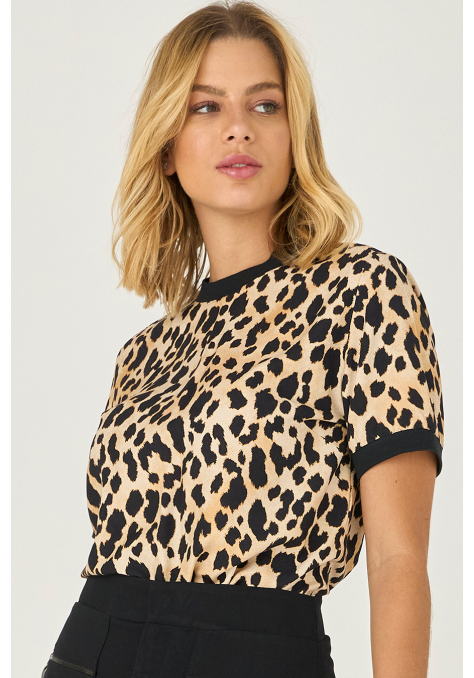 Blusa Estampada DEEP com Retilínea - Essência