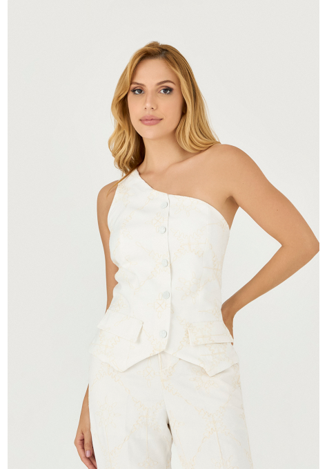 Blusa Deep com Detalhe Botões Diferenciados - Le Jardin