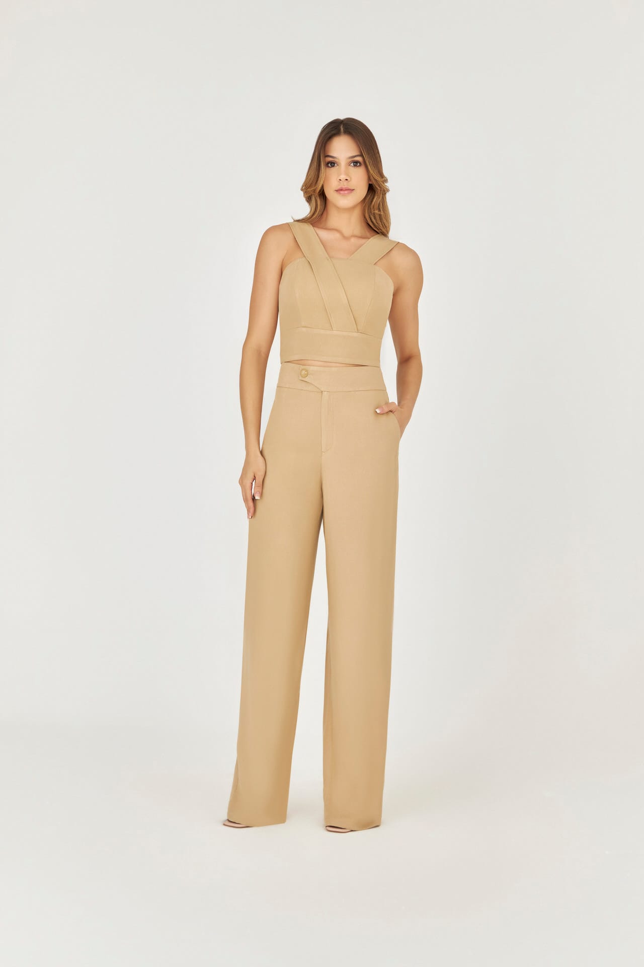 10139006 F BEG Blusa Cropped Com Detalhe