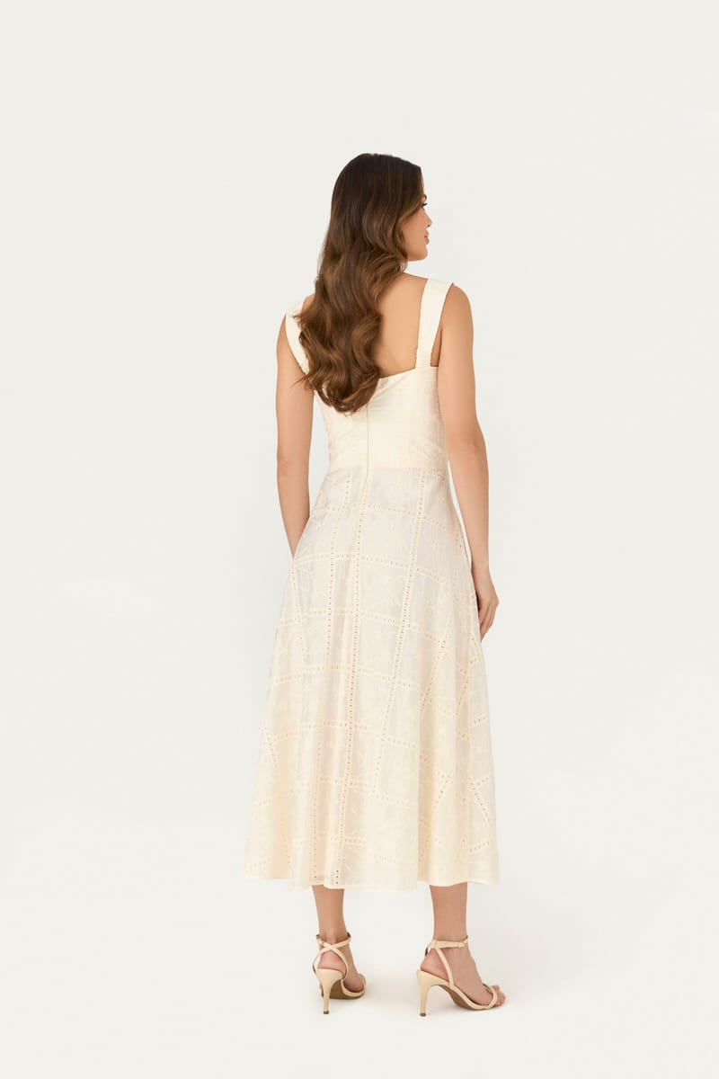 10415309 C OFF Vestido Midi De Laise