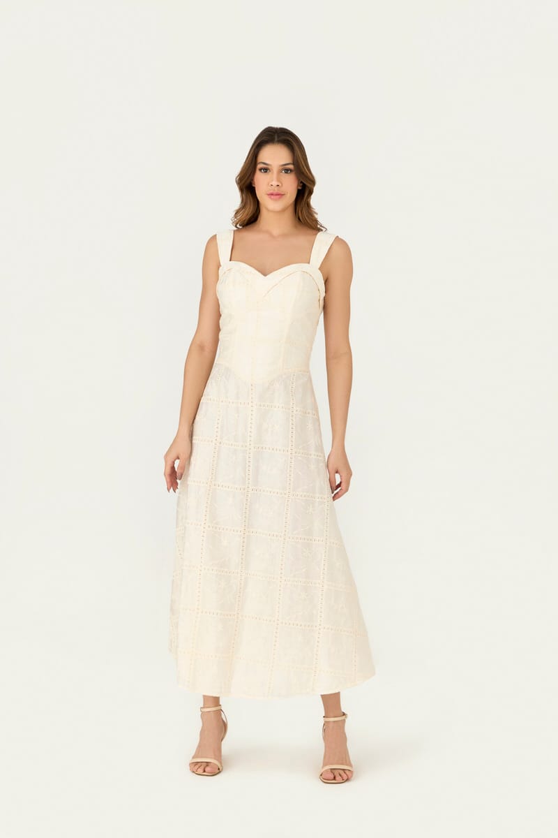 10415309 F OFF Vestido Midi De Laise