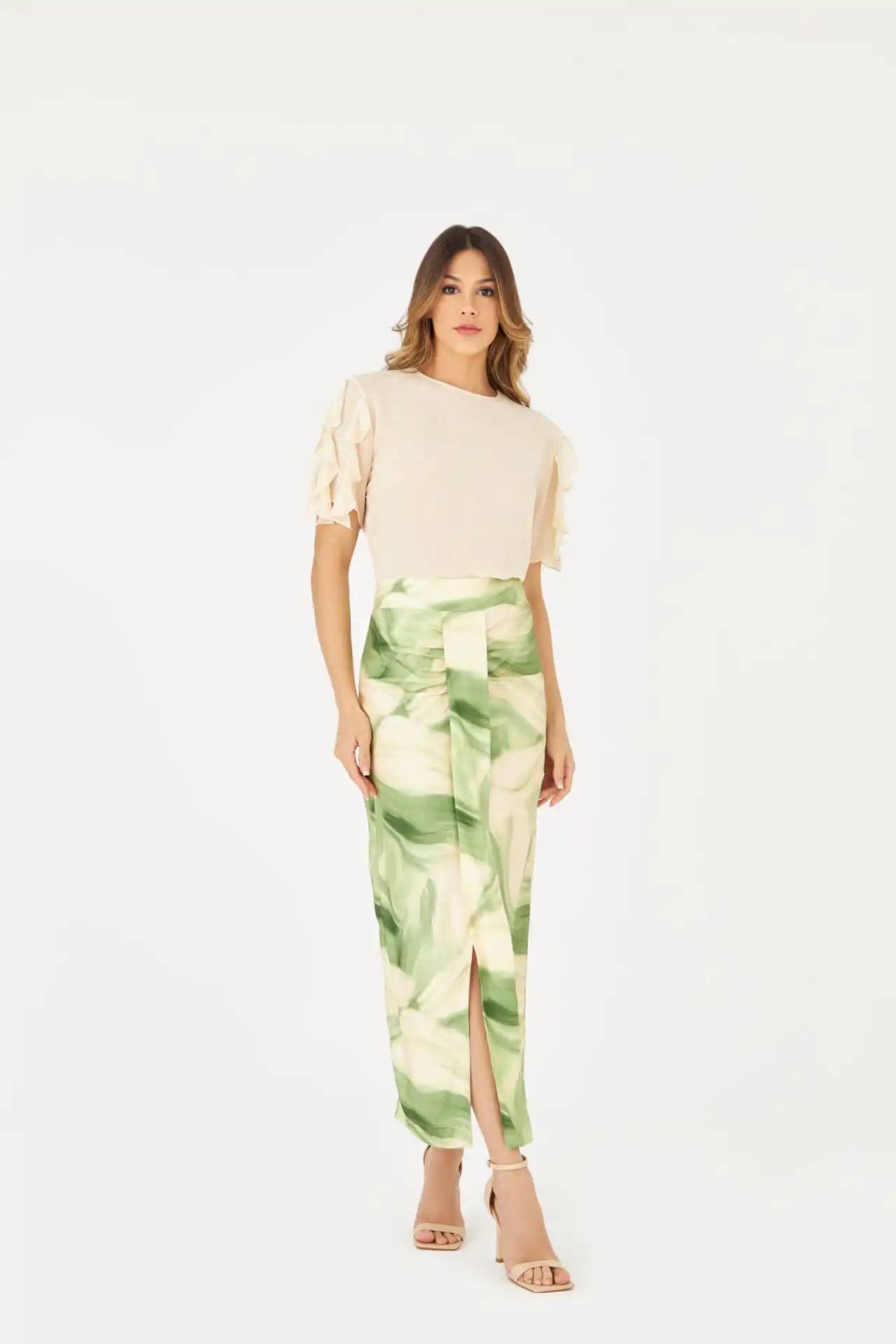 1032106 F EST Saia Midi Estampada