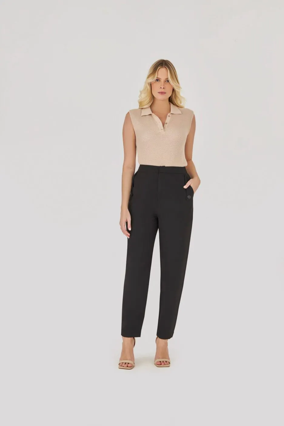 Casual Semi Cropped Tricot