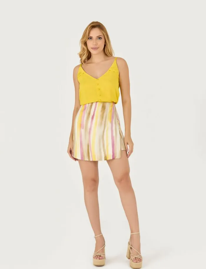 Blusa Regata Detalhe Pregas E