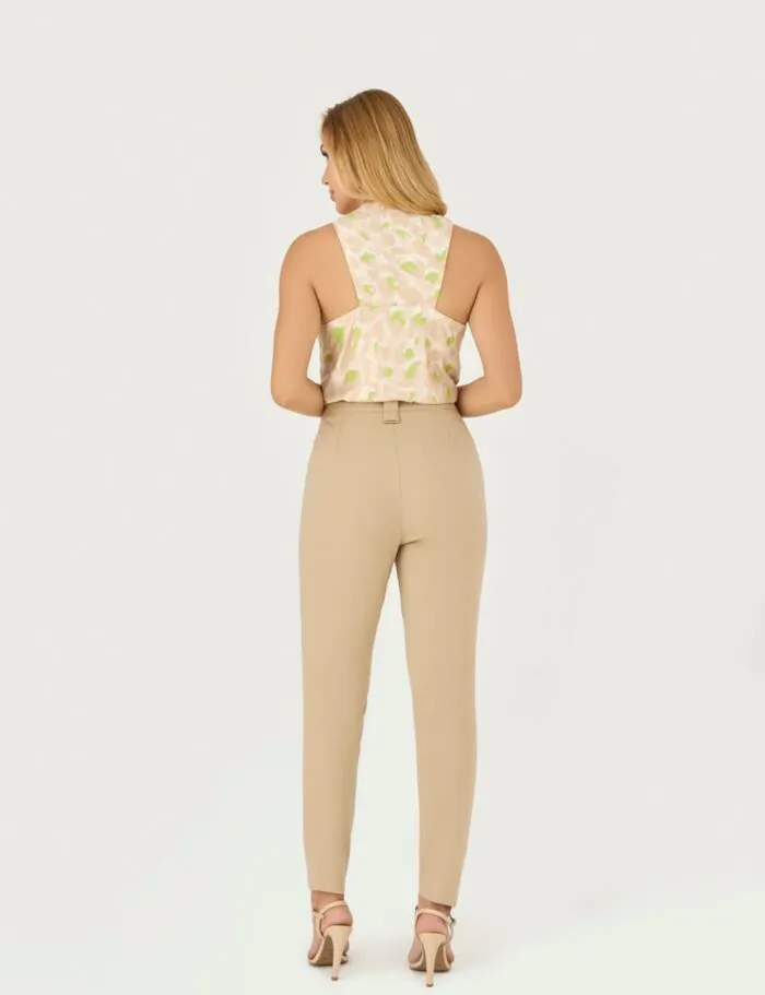 Blusa Regata Estampada Babado