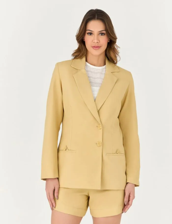 Blazer Alfaiataria Com Detalhe Bolso Verdugo E Botao