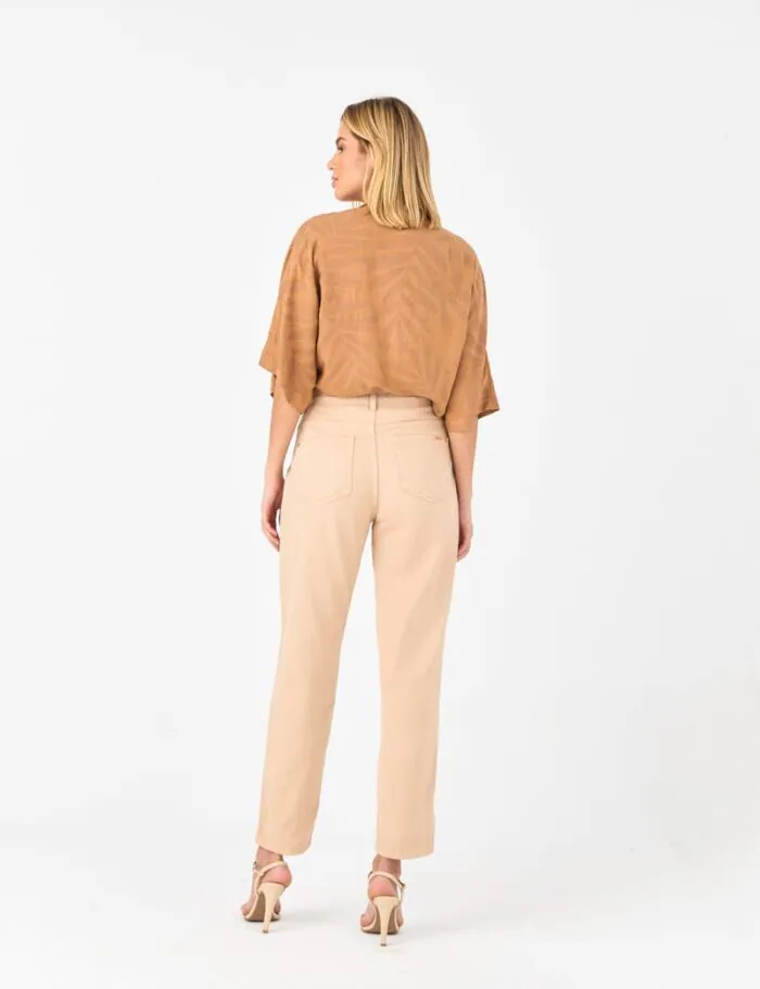 Blusa Manga Curta Com Textura