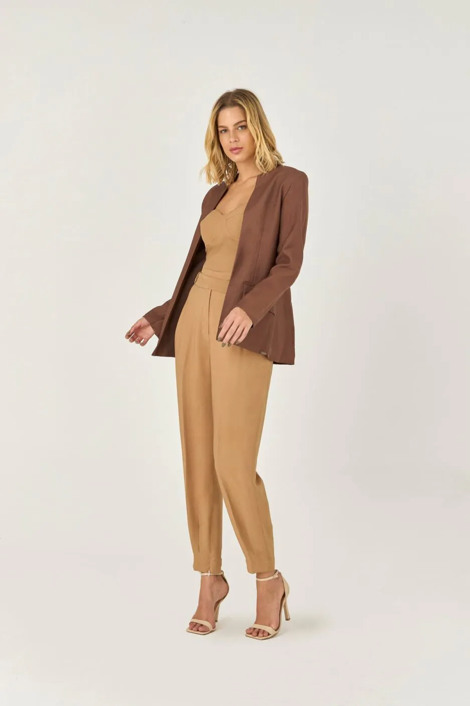 Blazer Maxi Blazer Sem Lapela