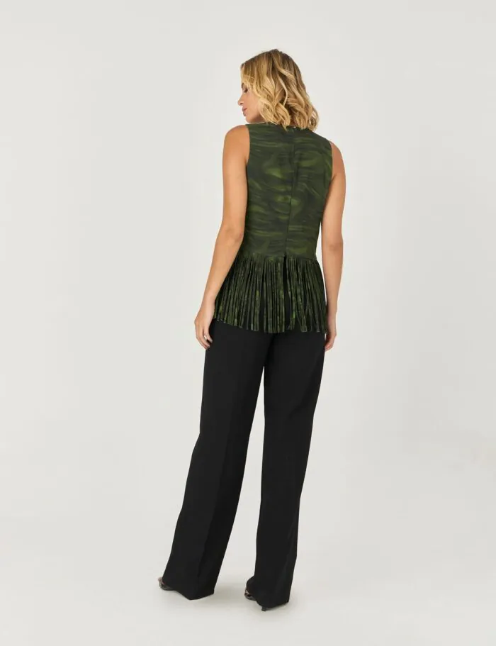 Blusa Estampada Com Detalhe Franjas