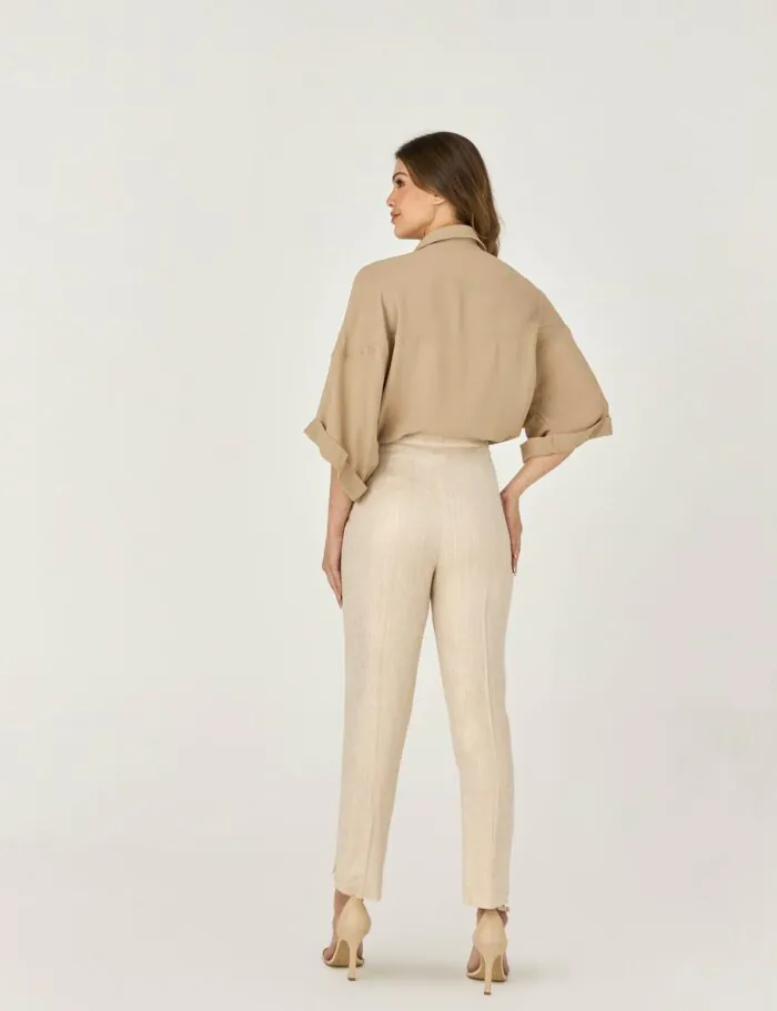 Blusa Cropped Manga Quadrada