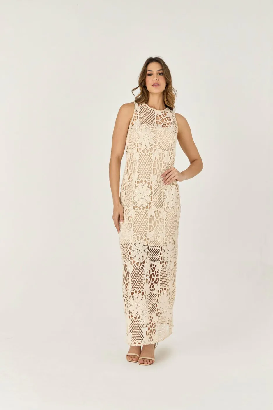 Vestido Midi De Crochet