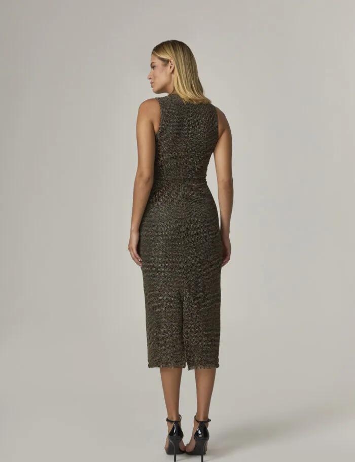Vestido Midi Com Detalhe Torcido