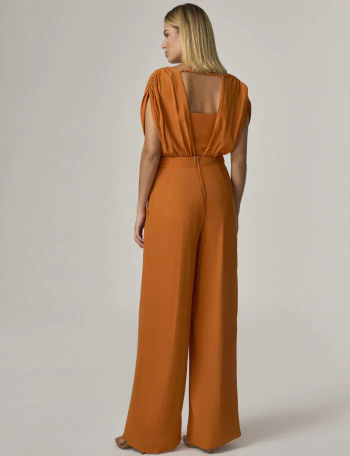 Macacao Pantalona Com Top