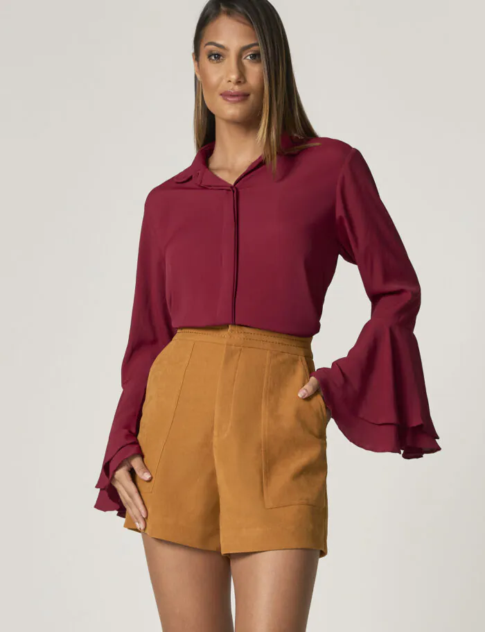 Blusa Com Manga Detalhe Babado