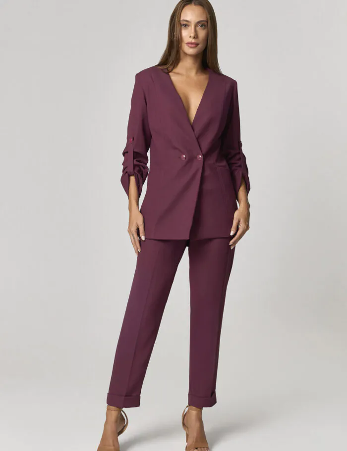 Blusa Blazer Com Botoes Aboloados