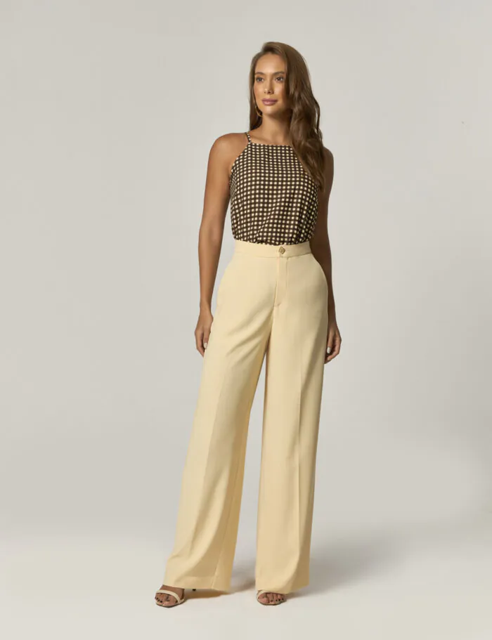 Blusa Regata Estampada Xadrez